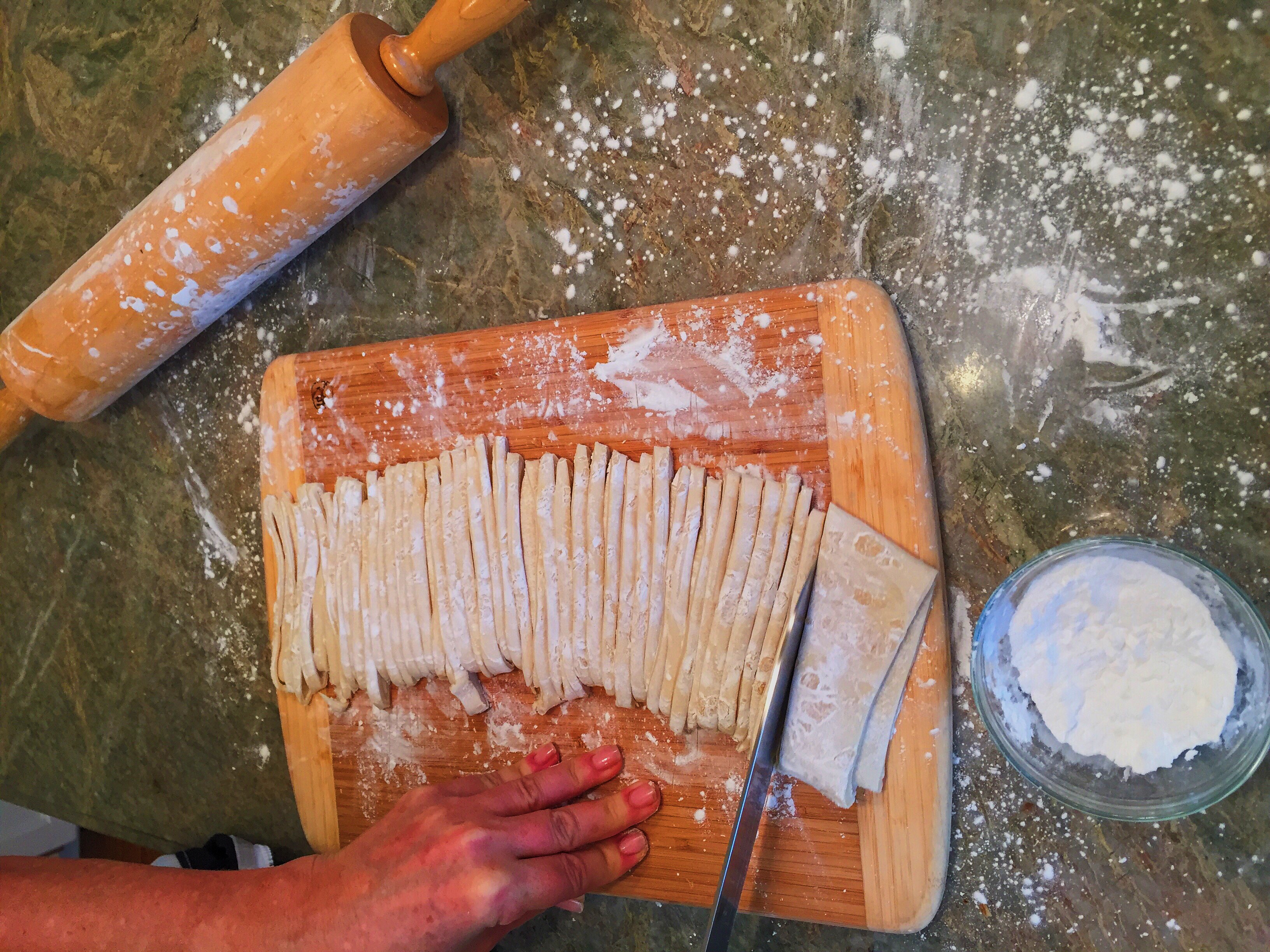 Cutting the dough