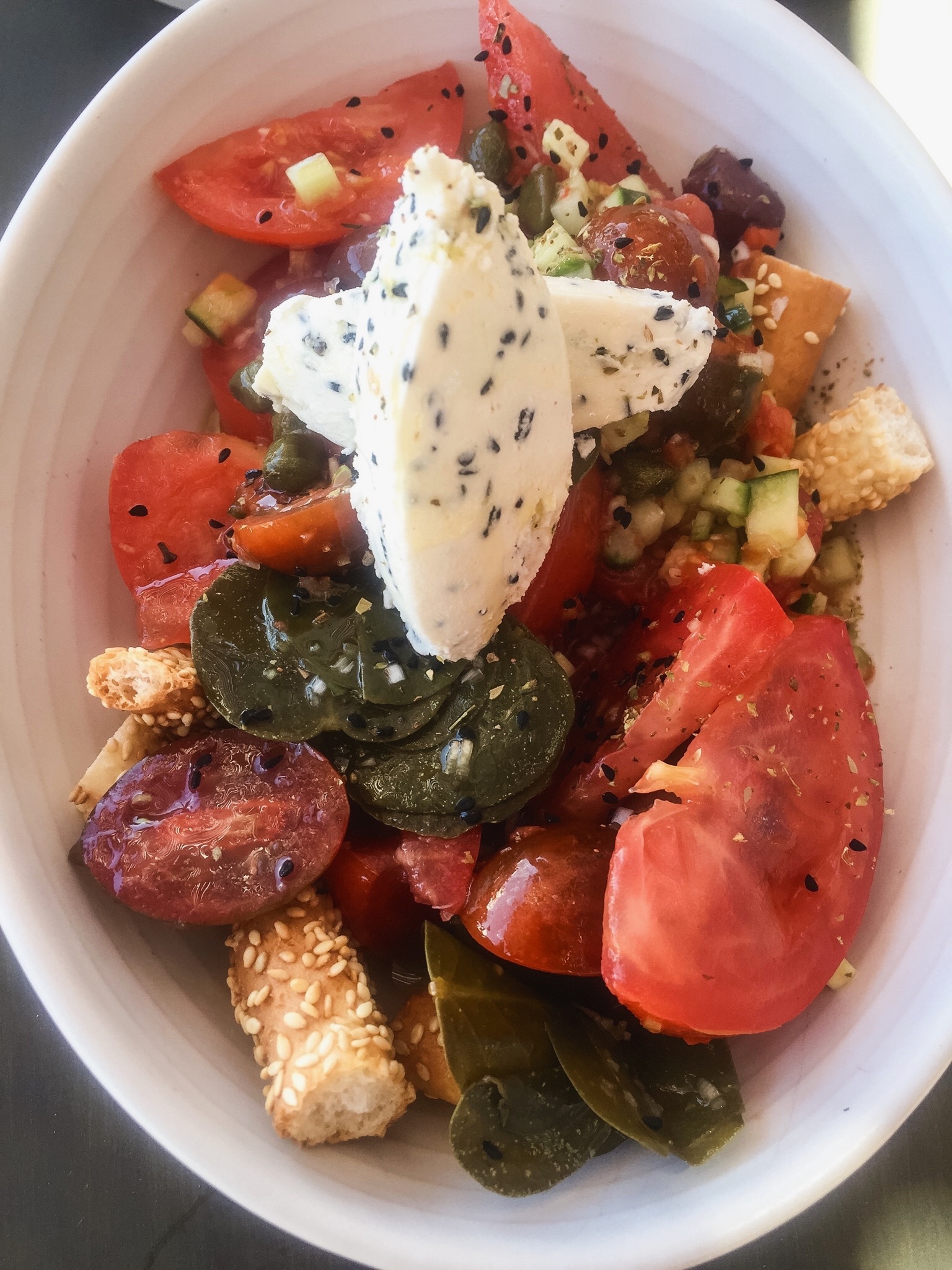 Greek Salad at Panormos Beach Club