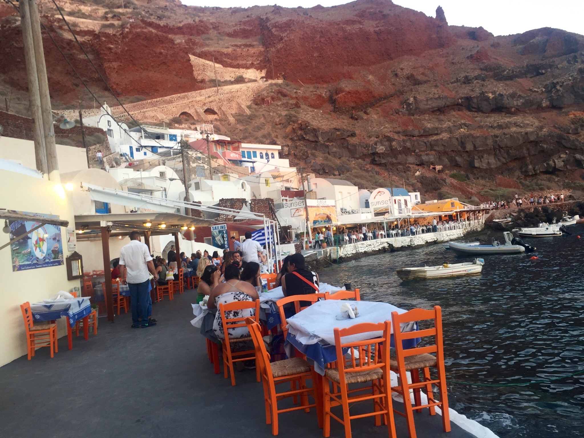Ammoudi Beach Restaurants in Oia Santorini